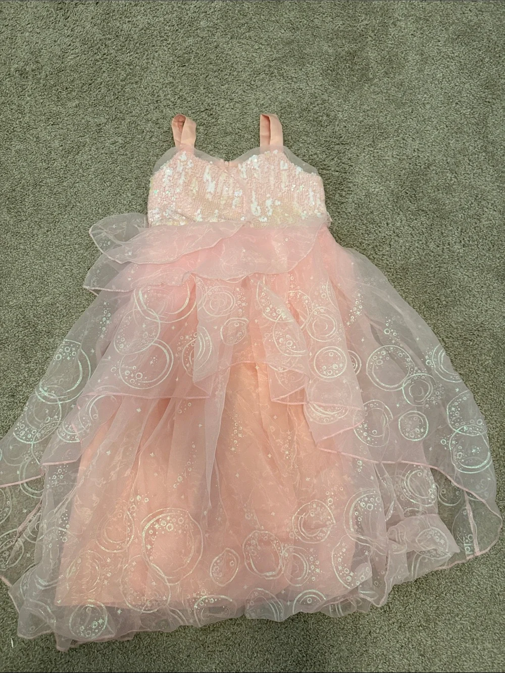 Girls' Glinda Costume -Pink Sequin & Tulle Party Dress